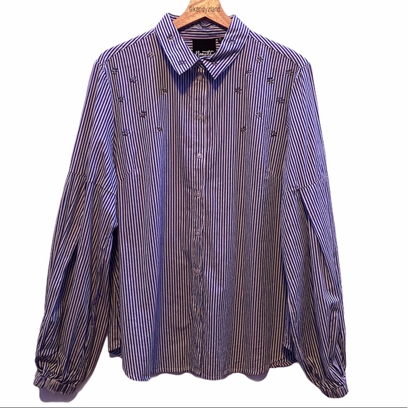 Nanette Lepore Tops - NANETTE LEPORE Women’s Striped Button Down